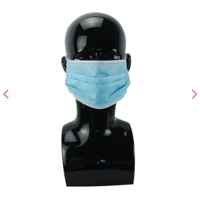 Shield DK01BL Blue 3ply Type IIR Ear Loop Disposable Face Masks Case (20 x 50 Masks)