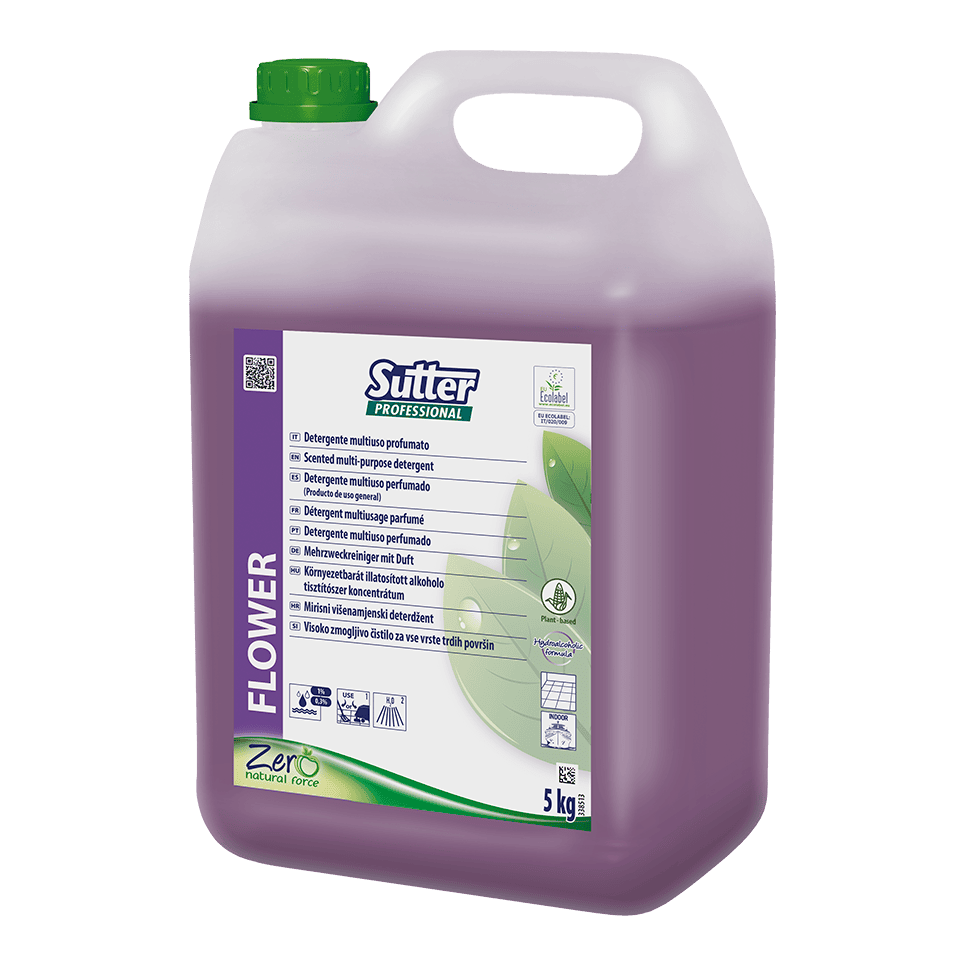 Sutter Professional FLOWER Scented hydroalcoholic natural detergent - 5Ltr