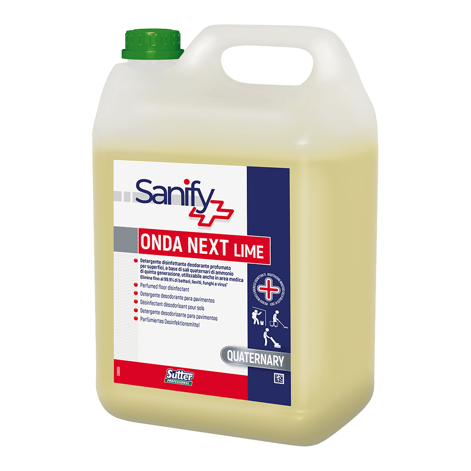 ONDA NEXT LIME Disinfectant detergent deodorant perfumed, 5Ltr