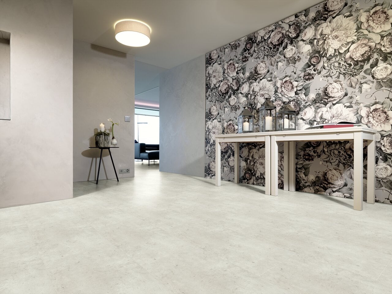 Designbelag Tuscan Travertine - stone - Palazzo - zum Kleben - Tuscan Travertine, 150840 – KI bearbeitet