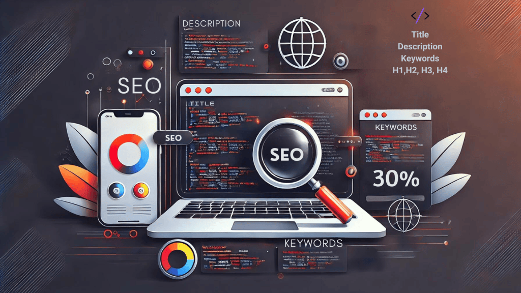 image of web page with its header tags highlighted, showing how content is broken down into sections using H1, H2, and H3 tags.