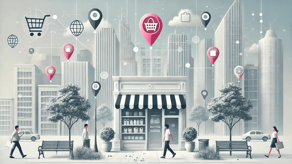 image visual representation of a webpage with highlighted keywords such as "near me" or "[City Name]" in titles and descriptions,