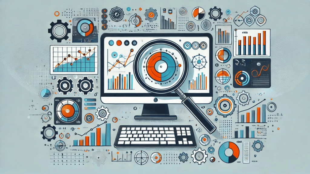 image visual representation of a keyword research tool or a list of keywords related to a business niche.