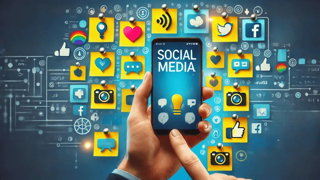 Social media post being shared multiple times, illustrating the impact of social media on SEO and the power of content distribution through shares.