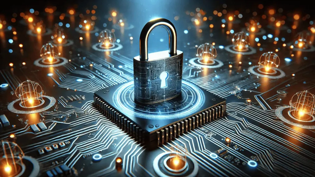 image here illustrating the concept of data privacy, such as a lock symbol over a digital ad or a GDPR compliance logo.