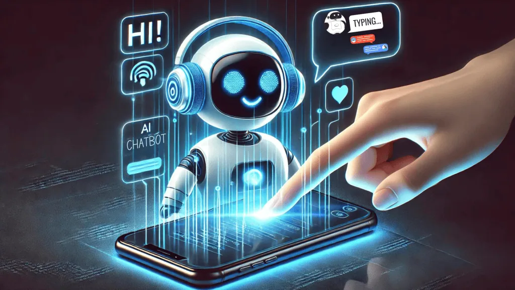 image of a chatbot interacting with a customer on a website, providing instant support.