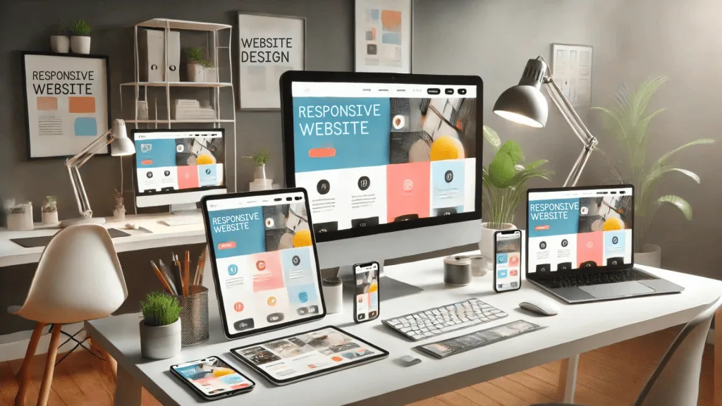 image responsive typography on different devices (e.g., desktop, tablet, mobile) to show scalability and readability