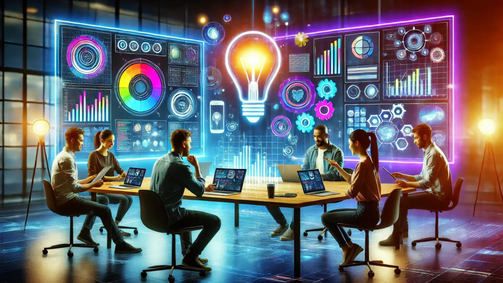 image user testing session with participants providing feedback on typography choices