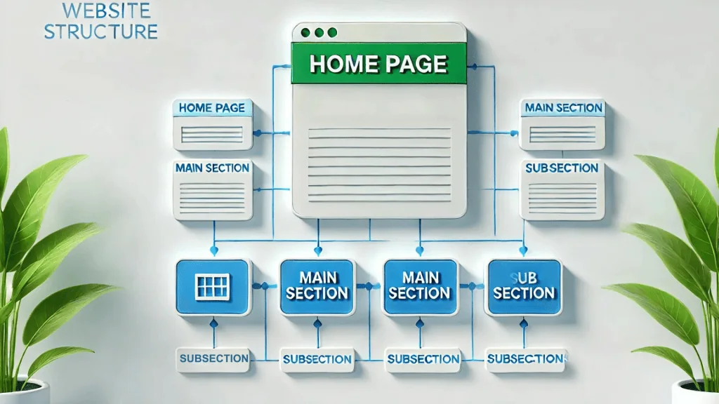 image website demonstrating visual hierarchy