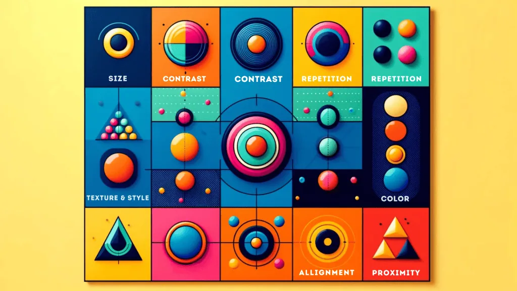 image flowchart demonstrating the concept of visual hierarchy.
