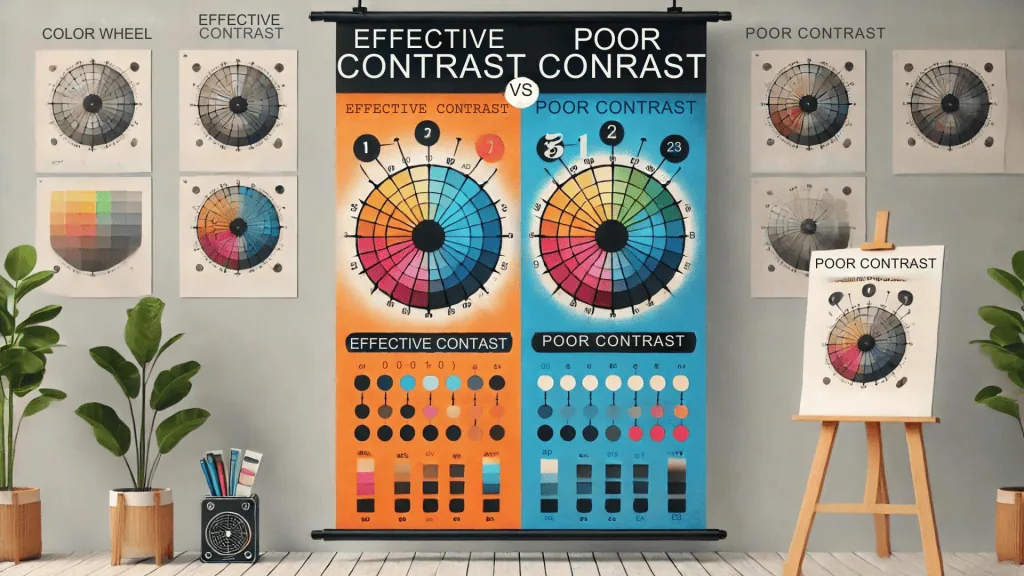 image websites using contrasting colors to highlight key elements