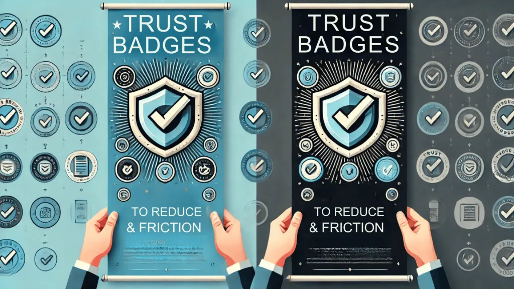 image of a webpage with visible trust signals like testimonials and security badges