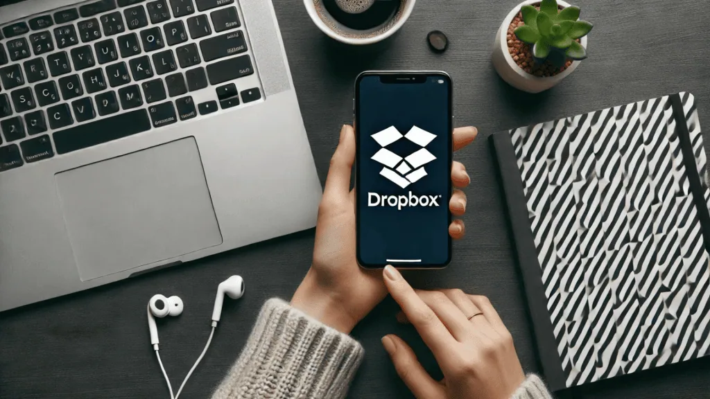 image from Dropbox's website illustrating their use of animation