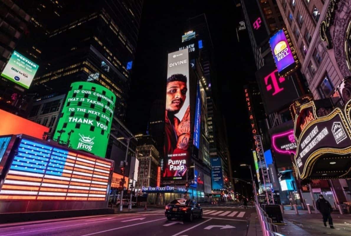 Divine becomes first Indian rapper to feature on New York Times Square ...