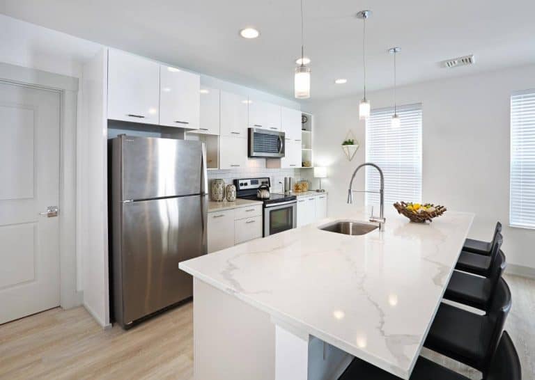 Calcutta Quartz countertops