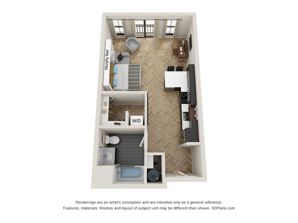 Studio, 1 BA – ST14 Floorplan