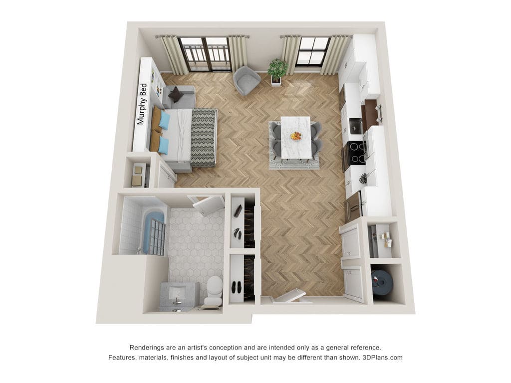 Studio, 1 BA – ST17 Floorplan