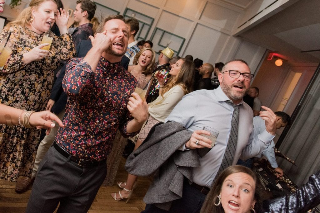 A wedding reception in Brother's and Sisters at the Line Hotel DC.