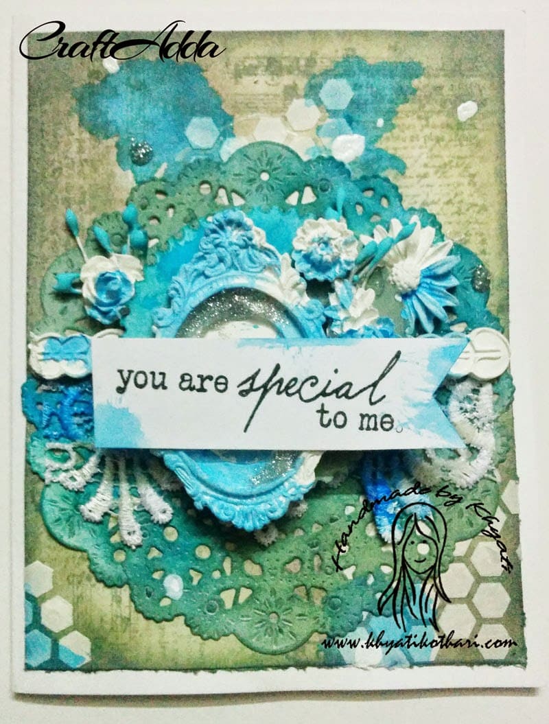 Another mixed media card with lots of layers 1