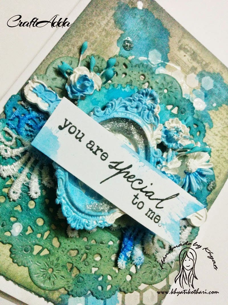 Another mixed media card with lots of layers 2