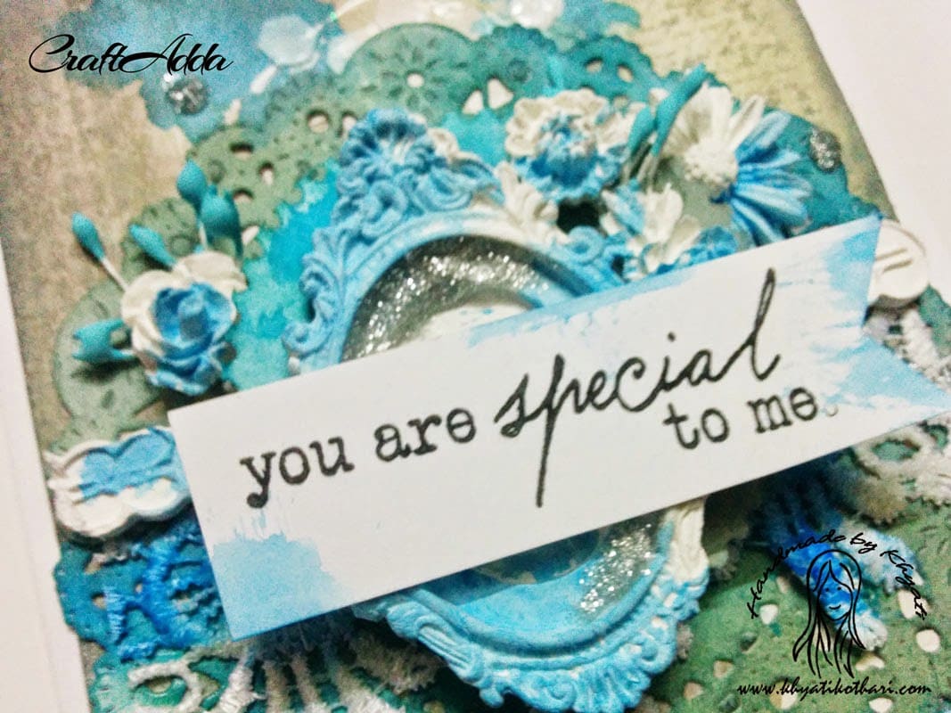 Another mixed media card with lots of layers 3