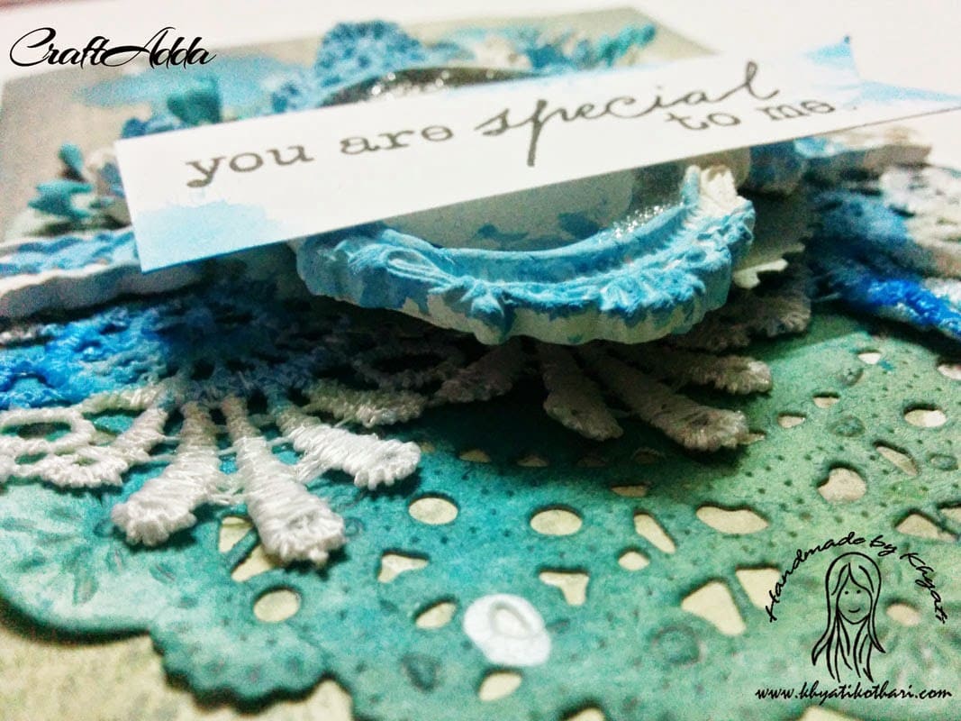 Another mixed media card with lots of layers 5