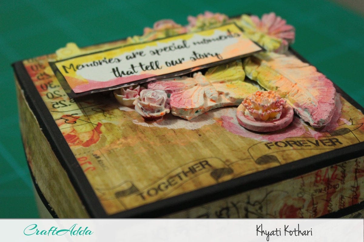 Explosion boxes made using Enchanted Blooms by CrafTangles (Video tutorial) 4