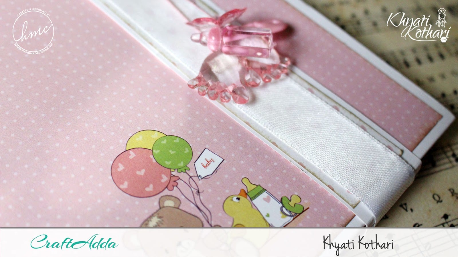 Foldable Mini Album using Baby Girl papers by CrafTangles 2