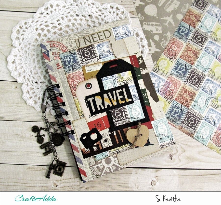 Travel journal using "I travel the world" 1