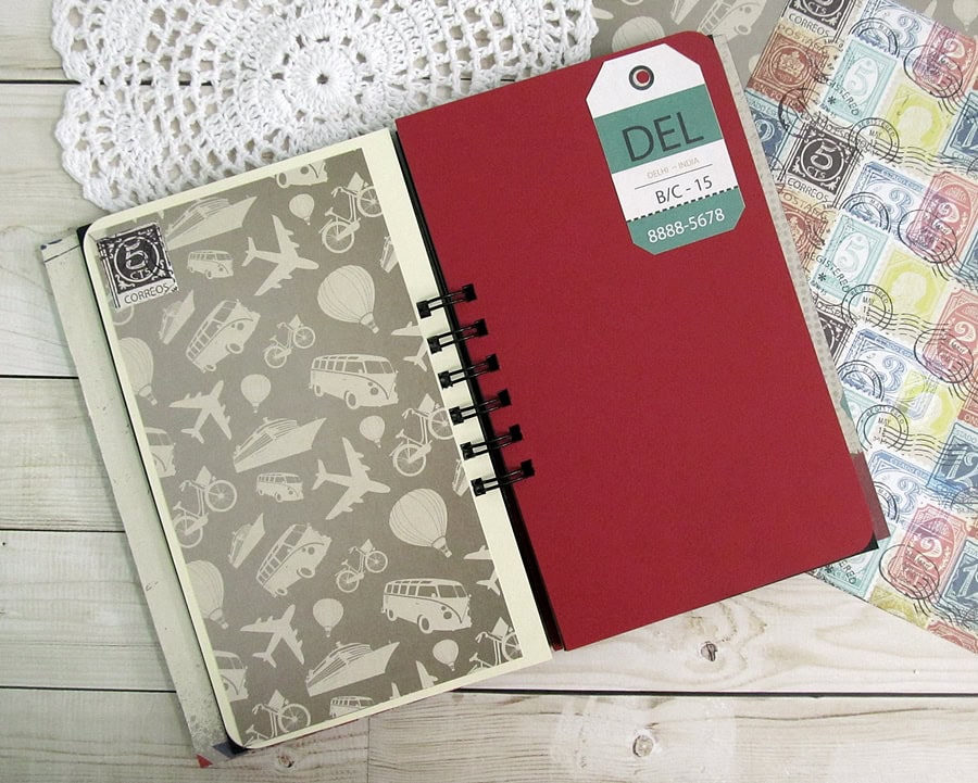 Travel journal using "I travel the world" 4
