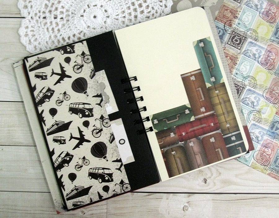 Travel journal using "I travel the world" 5