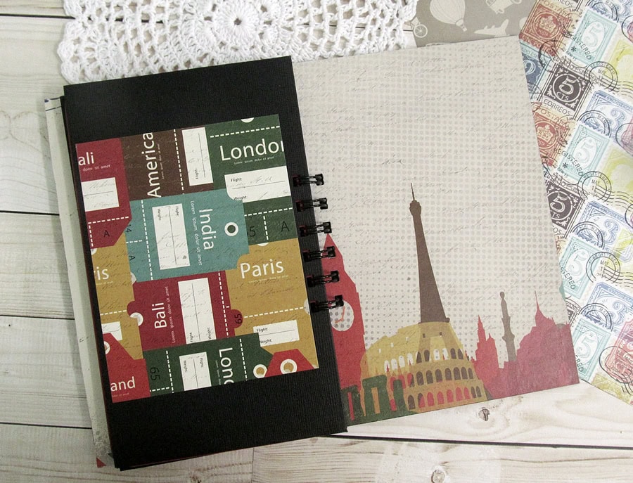 Travel journal using "I travel the world" 8