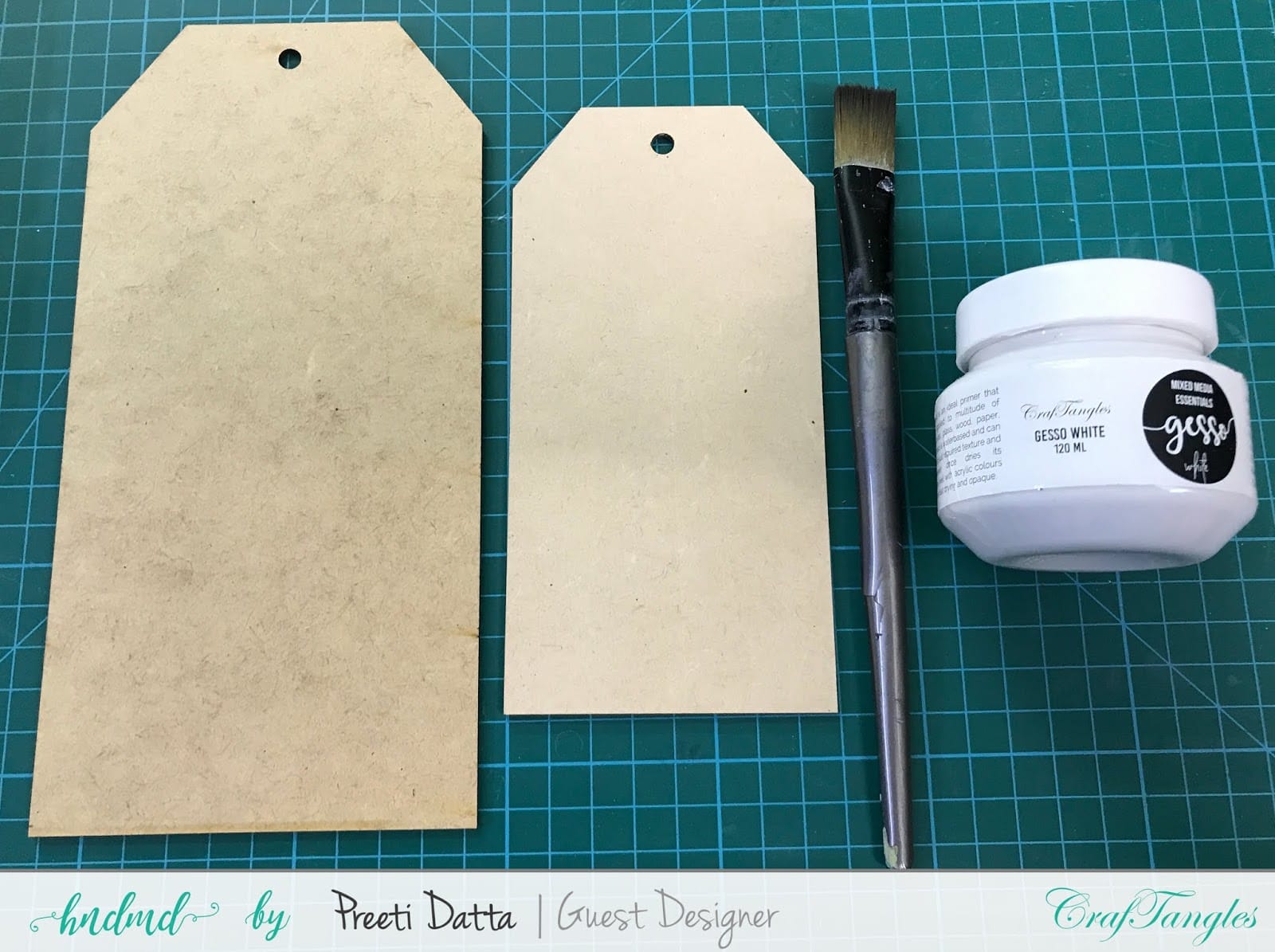Floral Mixed Media Tag (with Pictorial) by Preeti Datta 16