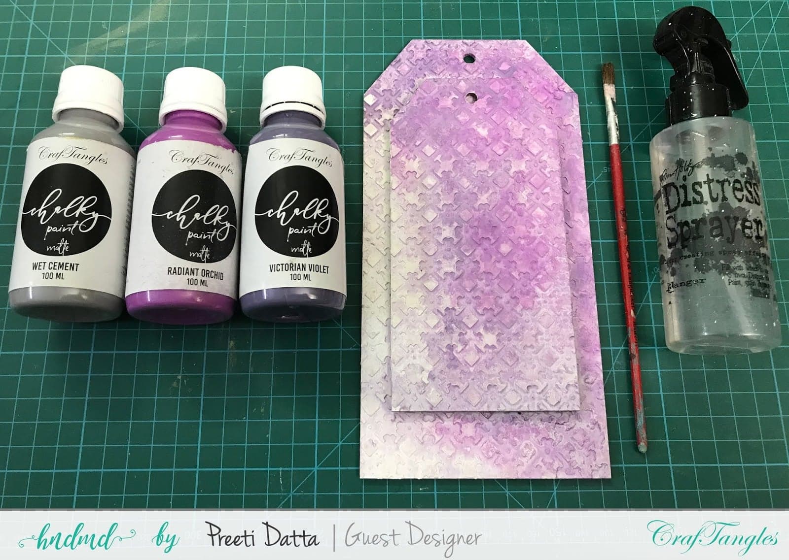 Floral Mixed Media Tag (with Pictorial) by Preeti Datta 19