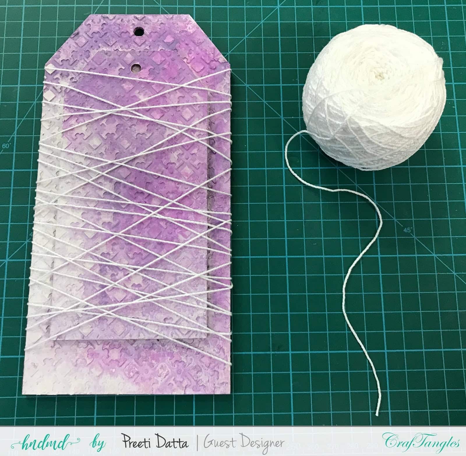Floral Mixed Media Tag (with Pictorial) by Preeti Datta 20