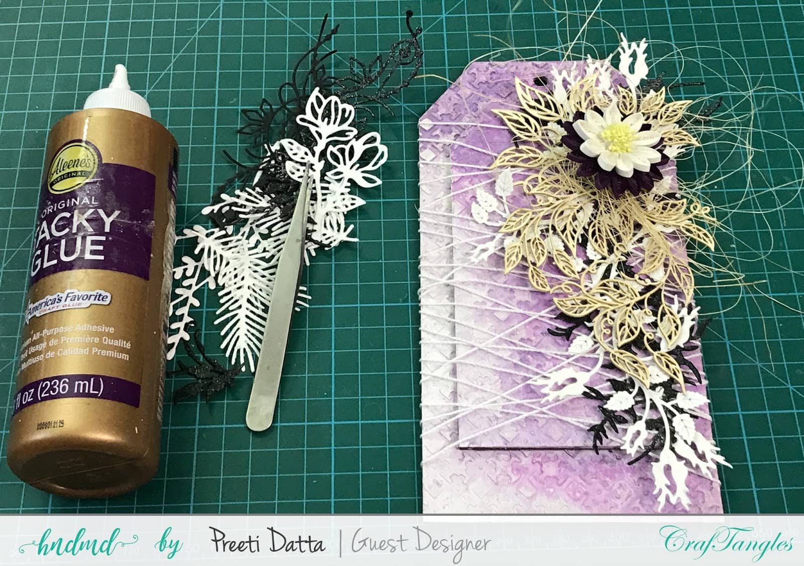 Floral Mixed Media Tag (with Pictorial) by Preeti Datta 25