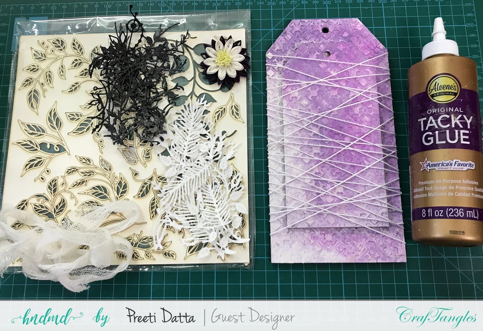 Floral Mixed Media Tag (with Pictorial) by Preeti Datta 24