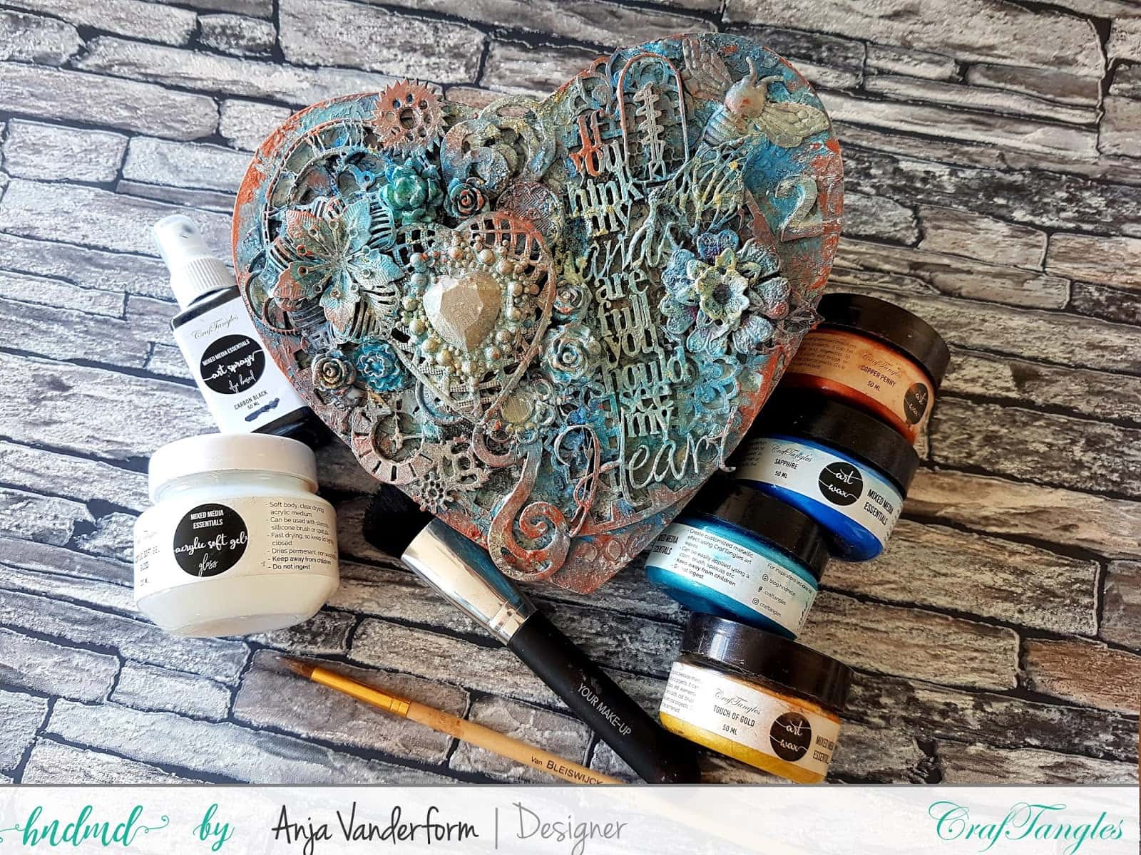 Heart Shaped Box With Craftangles Art Waxes. 1