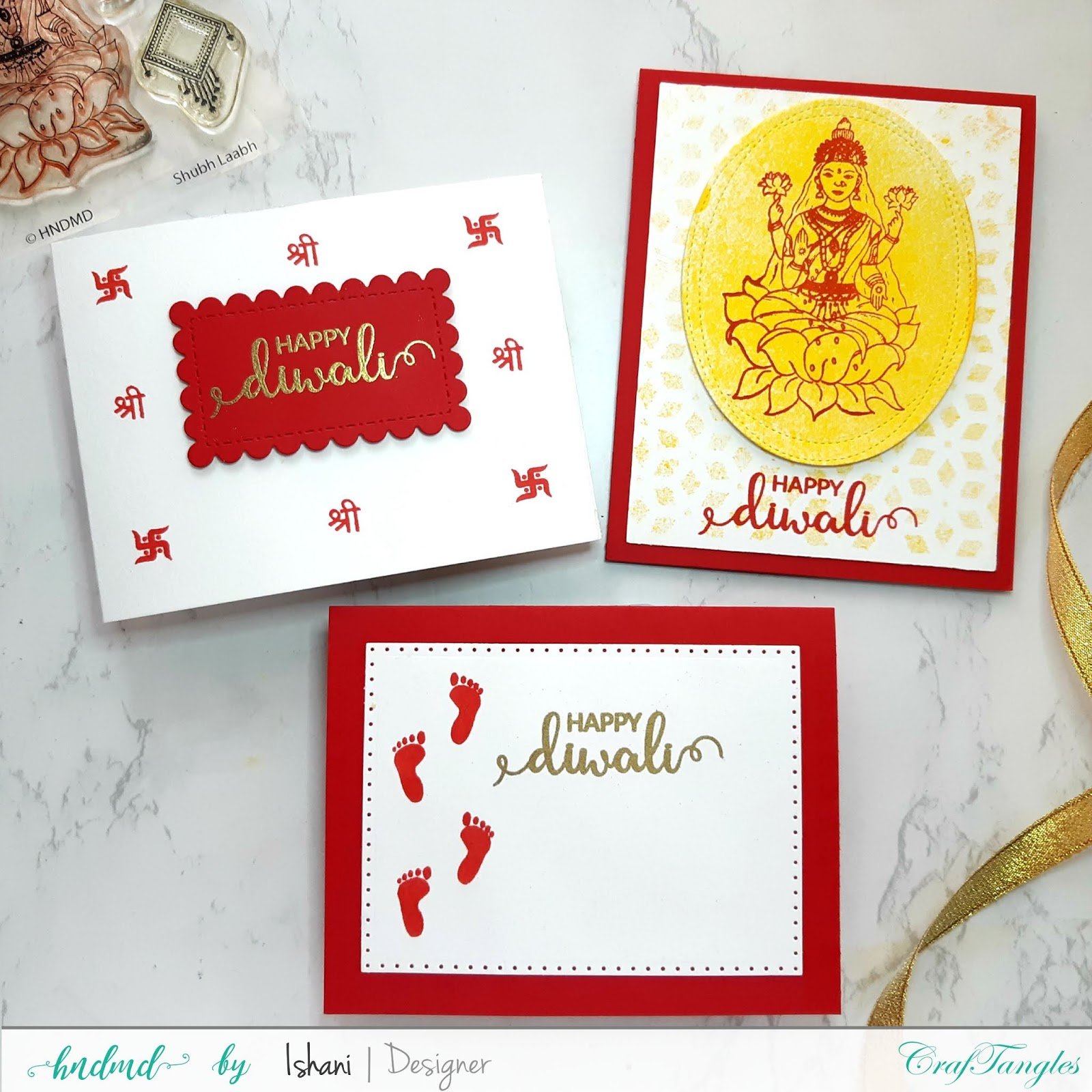 Video tutorial - Ideas for mass producing Diwali cards 6