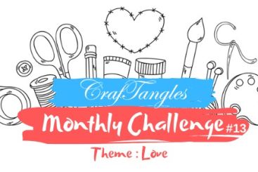 CrafTangles monthly challenge - Valentine's cards - Rahmat 1