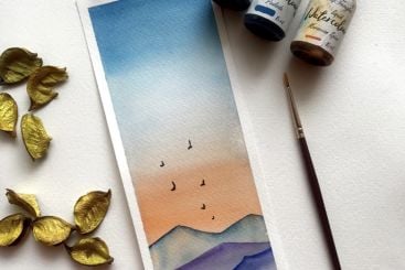 A DIY Watercolour Bookmarks tutorial 3