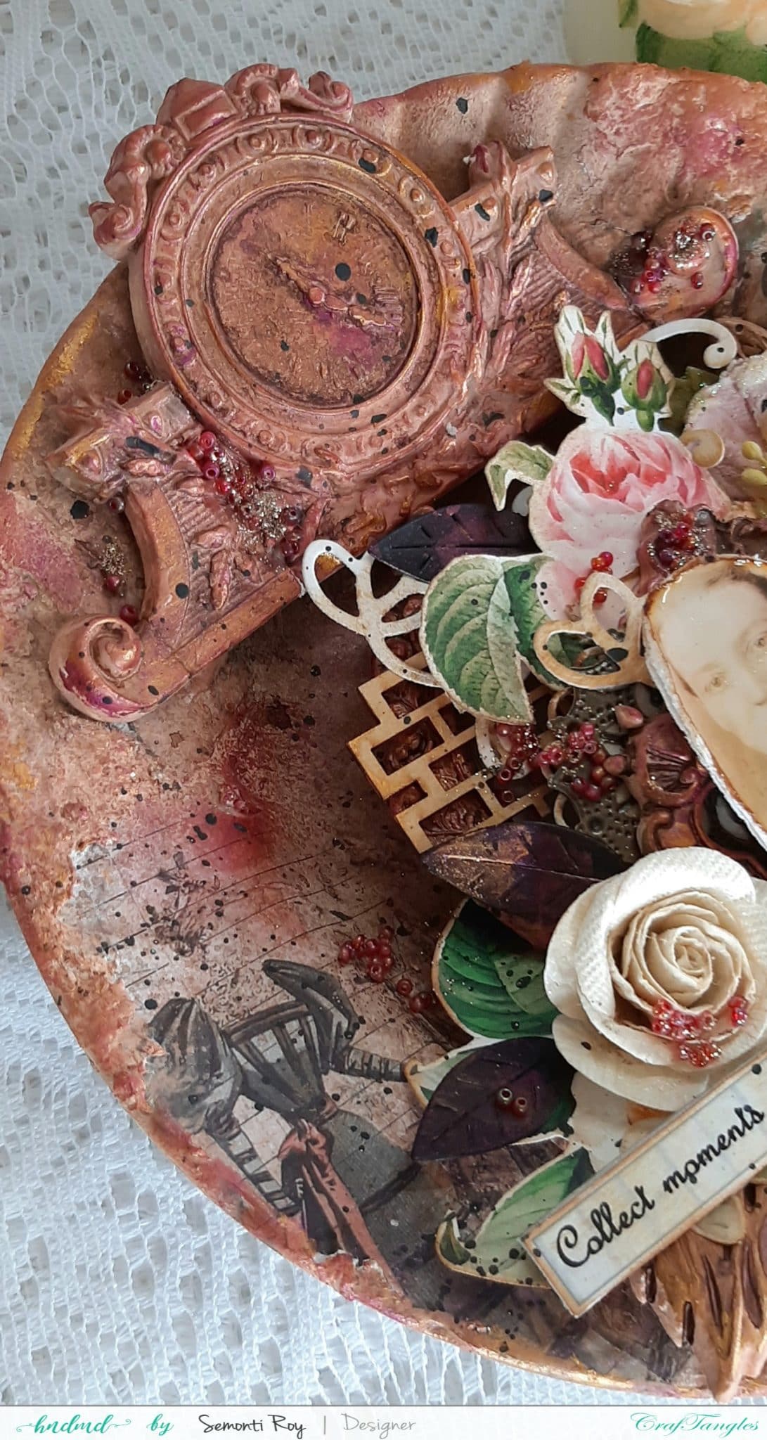 Mixed Media Vintage Wall Plate
