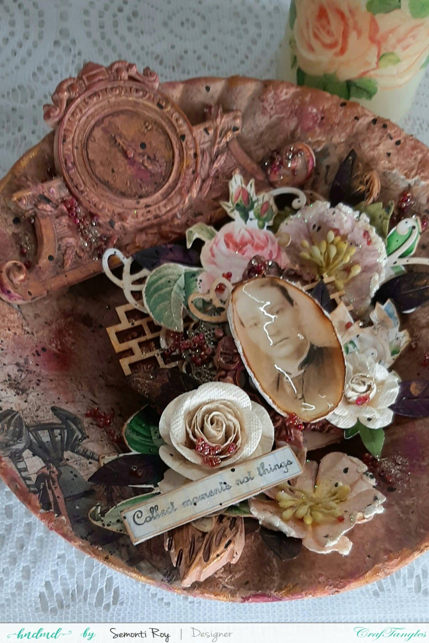 Mixed Media Vintage Wall Plate
