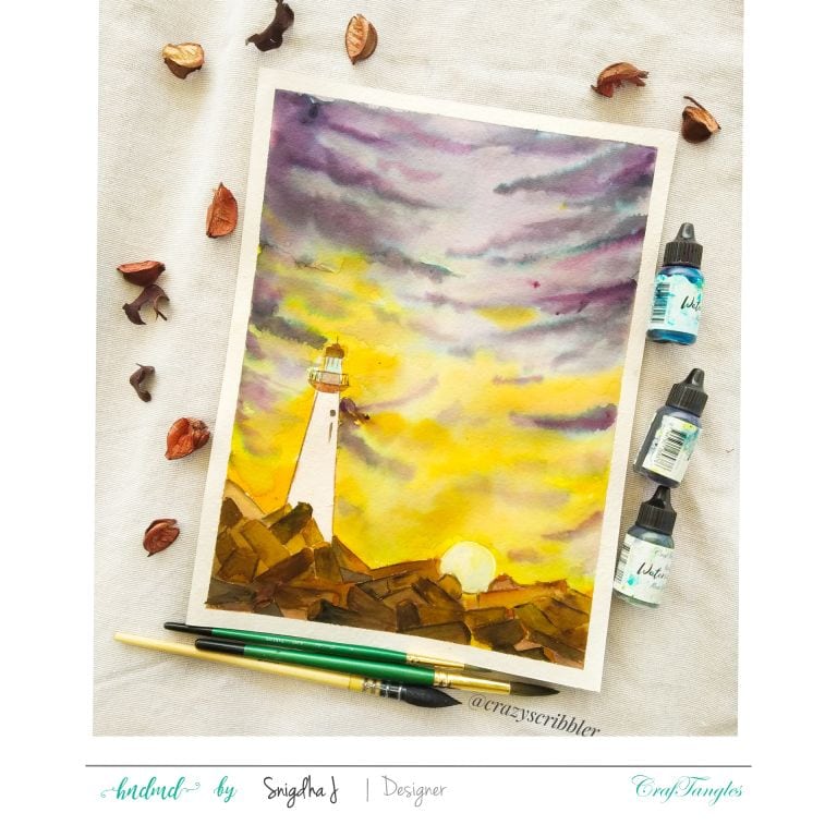 Watercolor Tutorial - Mesmerizing Lighthouse and Powerful boat 2 watercolor tutorial