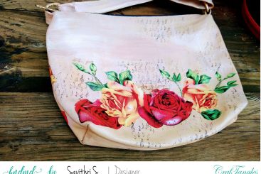 Luxury Designer Gilded Decoupage Bag 5