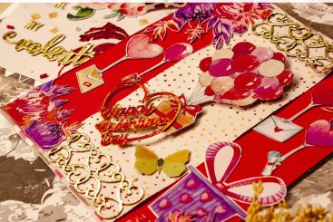 Mixed Media Card for Valentine’s Day 4
