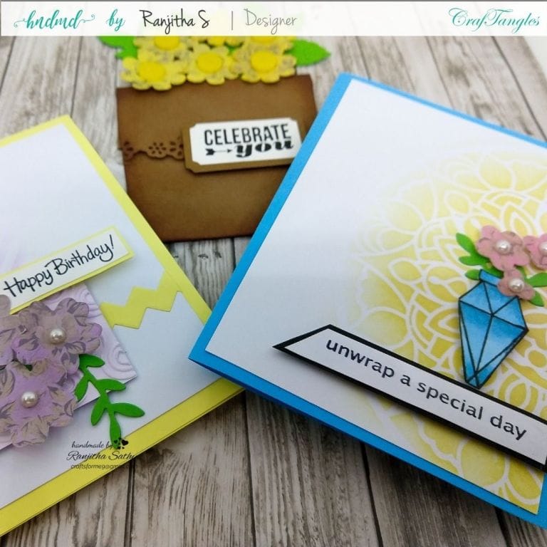 Floral Cards using Pattern Paper 2 Floral Cards using Pattern Paper 1