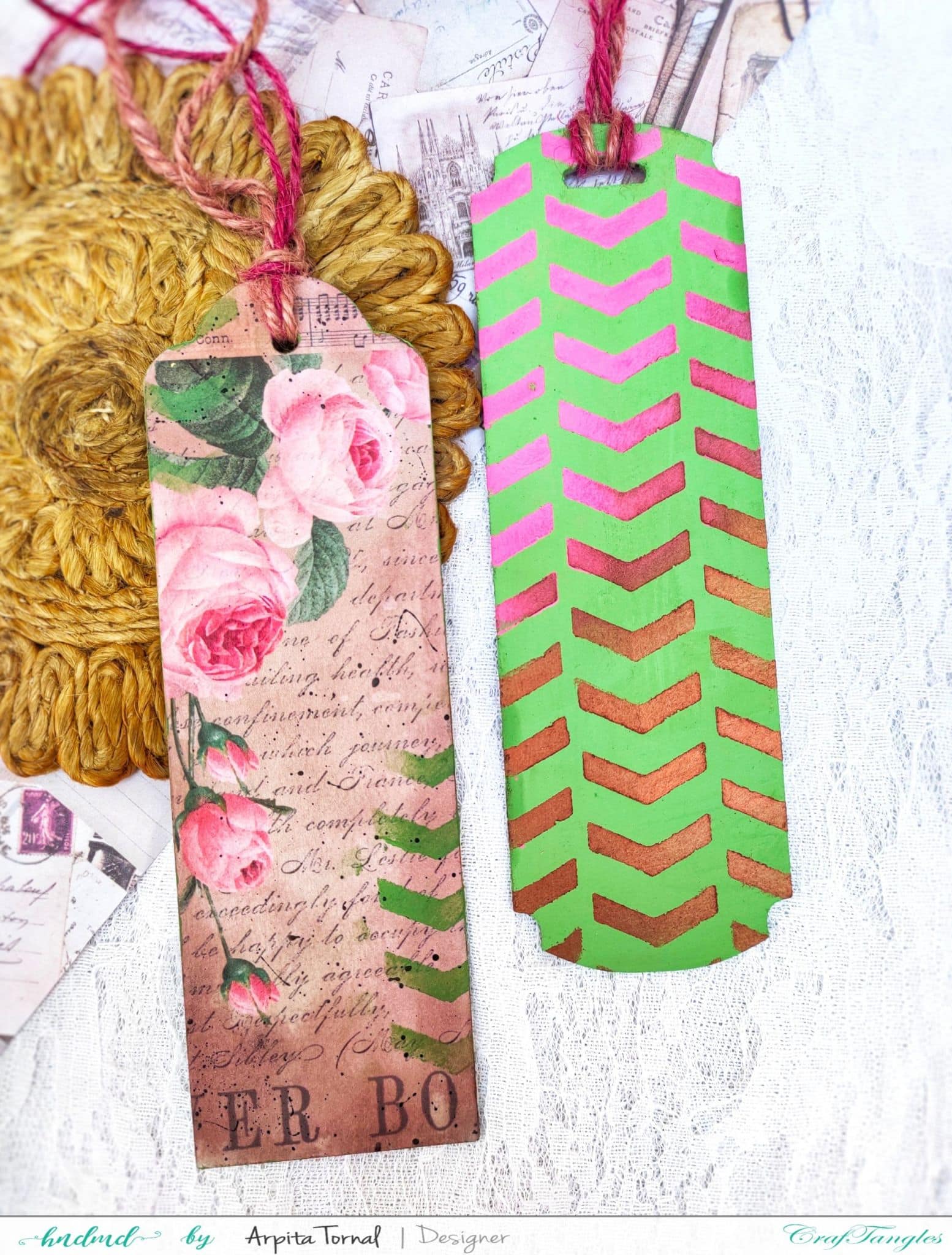 Decoupage Tags using Deco-thin paper 5