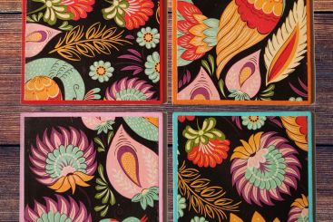 Floral Decoupage Tea Coasters