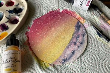 Beautiful Snowy Landscape Watercolour Painting